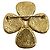 Spilla Vintage Chanel con design a quadrifoglio D'oro - vista 2