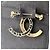 Spilla Chanel CC Logo Cristalli e Pelle Nero Gold hardware - vista 3