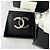 Spilla Chanel CC Logo Cristalli e Pelle Nero Gold hardware - vista 6