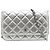 Borsa a tracolla mini matelassé Chanel Argento