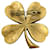 Spilla Chanel Vintage Clover D'oro  - vista 2