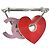 Spilla Chanel Heart Swing Rosa Rosso - vista 2