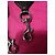 Moschino Milano Monogram Leather and Canvas Shoulder Strap Black Prune - view 5