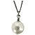 Collana con perle finte e strass Chanel Argento Bianco - vista 2