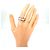 Anello a fascia Chanel da donna in argento e oro bianco - vista 2