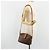 Céline Borsa a Spalla CELINE Macadam Canvas PVC Pelle Marrone Oro Auth 187894 D'oro - vista 23