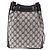 Bolsa de Ombro GUCCI GG Supreme Sherry Line PVC Azul Marinho Ouro 41 02 034 Auth 189963 Dourado - vista 2