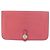 Hermès HERMES Dogon GM Long Wallet Leather Pink Silver Auth bs35743 Argento Rosa - vista 13