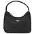 Pochette PRADA in nylon nero con dettagli argento Auth 186598 - vista 13