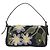 Borsa FENDI Mamma Baguette in denim con ricamo floreale blu navy e argento Auth 190100SAM - vista 2