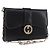 Borsa a tracolla GUCCI Horsebit Chain in pelle nera e oro Auth 189930 Nero D'oro