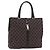 Borsa Tote GUCCI GG Canvas Jackie Dark Brown Silver 002 1064 Auth ka5021A