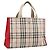 Borsa BURBERRY Nova Check in tela Beige Silver Auth 189961A Argento