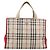 Borsa BURBERRY Nova Check in tela Beige Silver Auth 189961A Argento - vista 13