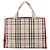 Borsa BURBERRY Nova Check in tela Beige Silver Auth 189961A Argento - vista 2