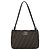 FENDI Zucca Canvas Mamma Baguette Tote Bag Black Brown Auth 189846A Marrone Nero - vista 2