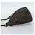 FENDI Zucca Canvas Mamma Baguette Tote Bag Black Brown Auth 189846A Marrone Nero - vista 3