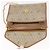 Borsa a tracolla con catena Christian Dior Honeycomb Canvas PVC Beige Oro Auth 190583 D'oro - vista 10