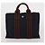 Hermès Borsa Fourre Tout HERMES Cotton 4 Set Navy Orange gray Auth BA13658 Marrone Arancione Blu navy - vista 15