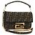 Borsa FENDI Chain Zucca Canvas Mamma Baguette 2way Marrone Nero Auth 189061SV