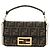 Borsa FENDI Chain Zucca Canvas Mamma Baguette 2way Marrone Nero Auth 189061SV - vista 13