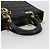 Borsa Christian Dior Lady Dior Canage in pelle di agnello nera e oro Auth bs35805V Nero D'oro - vista 7
