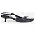 Miu Miu SS99 Slingback-Kittenheels mit Schleife und Gummikappe Schwarz - Ansicht 4