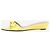 Sandálias de salto plataforma Miu Miu 2000s Bow Wedge Mule Heels Amarelo - vista 3