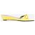 Sandálias de salto plataforma Miu Miu 2000s Bow Wedge Mule Heels Amarelo - vista 4