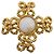 Spilla Chanel 93A Cross Motif Pearl D'oro