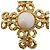 Spilla Chanel 93A Cross Motif Pearl D'oro - vista 7