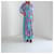 Completo in Seta Floreale Weekend Max Mara Rosa Blu Verde Porpora - vista 2