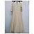 Christian Dior Abito Lungo in Lana e Seta Beige Crudo - vista 4