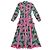 Vestido de seda Gucci Alessandro Michele Estampado Margaritas Primavera 2017 Rosa Blanco Verde