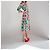Vestido de seda Gucci Alessandro Michele Estampado Margaritas Primavera 2017 Rosa Blanco Verde - vista 4