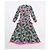 Vestido de seda Gucci Alessandro Michele Estampado Margaritas Primavera 2017 Rosa Blanco Verde - vista 5