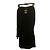 Massimo Dutti schwarzes Samt-Maxikleid
