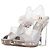 Sandali con plateau Prada SS10 in PVC trasparente Lucite tacco stripper Argento