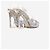 Sandali con plateau Prada SS10 in PVC trasparente Lucite tacco stripper Argento - vista 5
