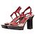 Prada SS99 Split Sole Platform Sandaletten mit Absatz Rot