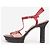 Prada SS99 Split Sole Platform Sandaletten mit Absatz Rot - Ansicht 3