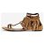 Sandali gladiatore con frange e borchie in scamosciato Saint Laurent anni 2010 Marrone - vista 3