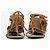 Sandali gladiatore con frange e borchie in scamosciato Saint Laurent anni 2010 Marrone - vista 5