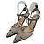 Fendi Colibri Pumps Grau Satin Mesh Silber
