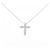 Autre Marque Collana a Croce con Diamanti Pt900 Pt850 Argento