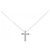 Autre Marque Collana Croce con Diamanti Pt900/Pt850 Argento