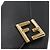 Clutch Lunga con Catena Portafoglio Fendi FF Diamond Nero - vista 6