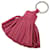 Porte-clés Carmen Hermès en cuir Agneau Milo rose  - vue 3