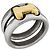Hermès Olympe Ring Silberfarbenes Metall mit Goldbeschichtung