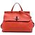 Borsa Gucci Orange in pelle di vitello Bamboo Large Rosso Arancione